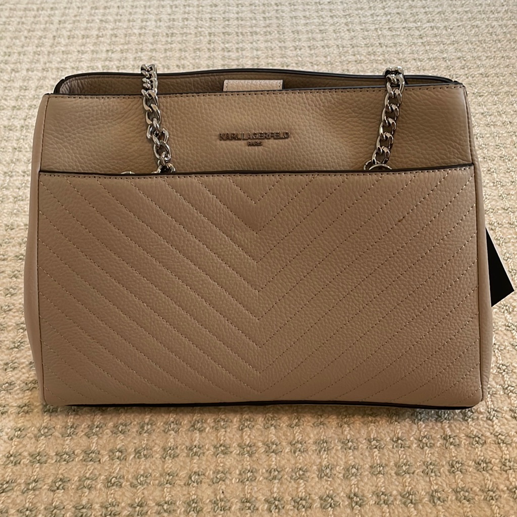 Nwt Karl Lagerfeld Gray Beige Bag